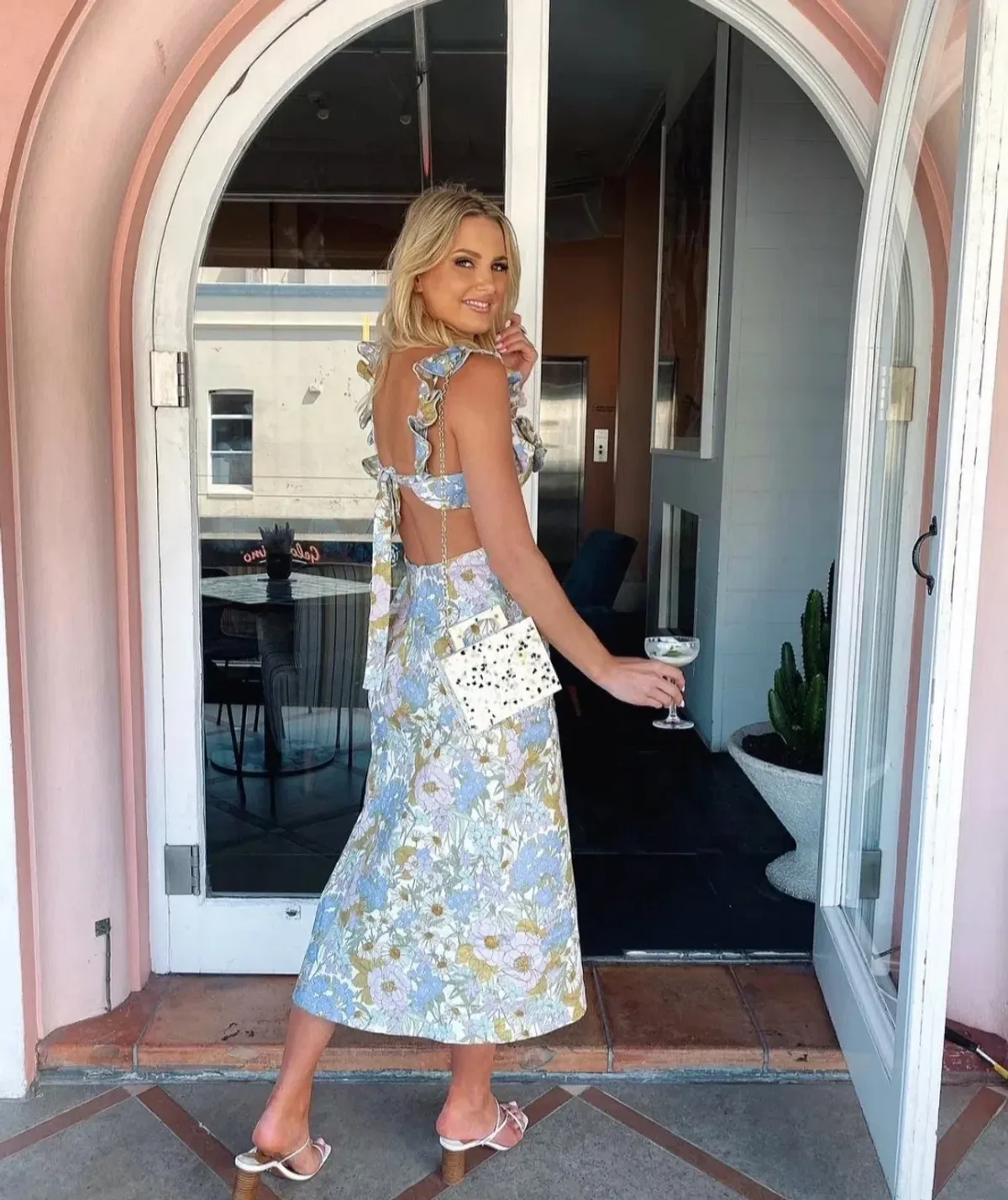 Zimmermann Super Eight Frilled Midi Dress in Floral Size 2 AU 12 - Image 1