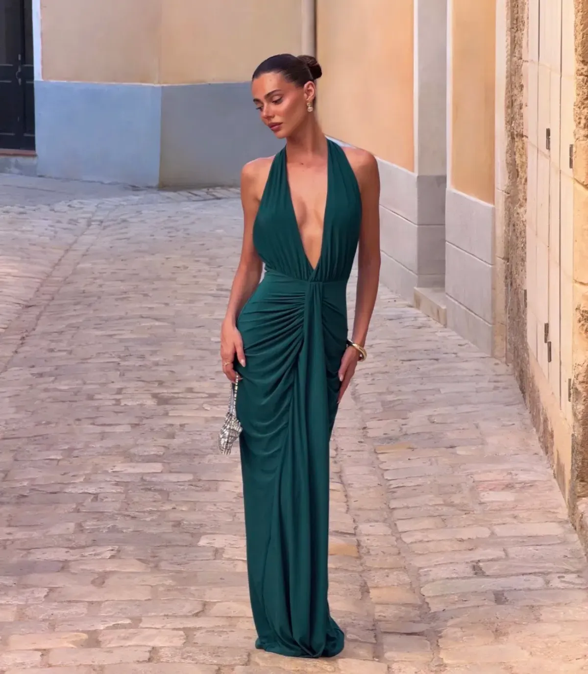 Club L London | Lesley Dress | Plunge - Image 2