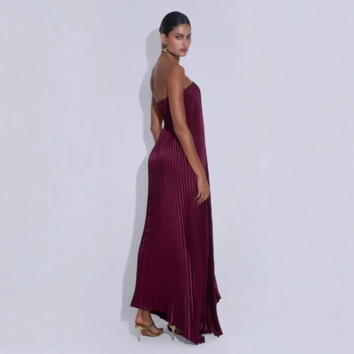 L'idee Black Tie Gown In Wine Size 8 AU - Image 2