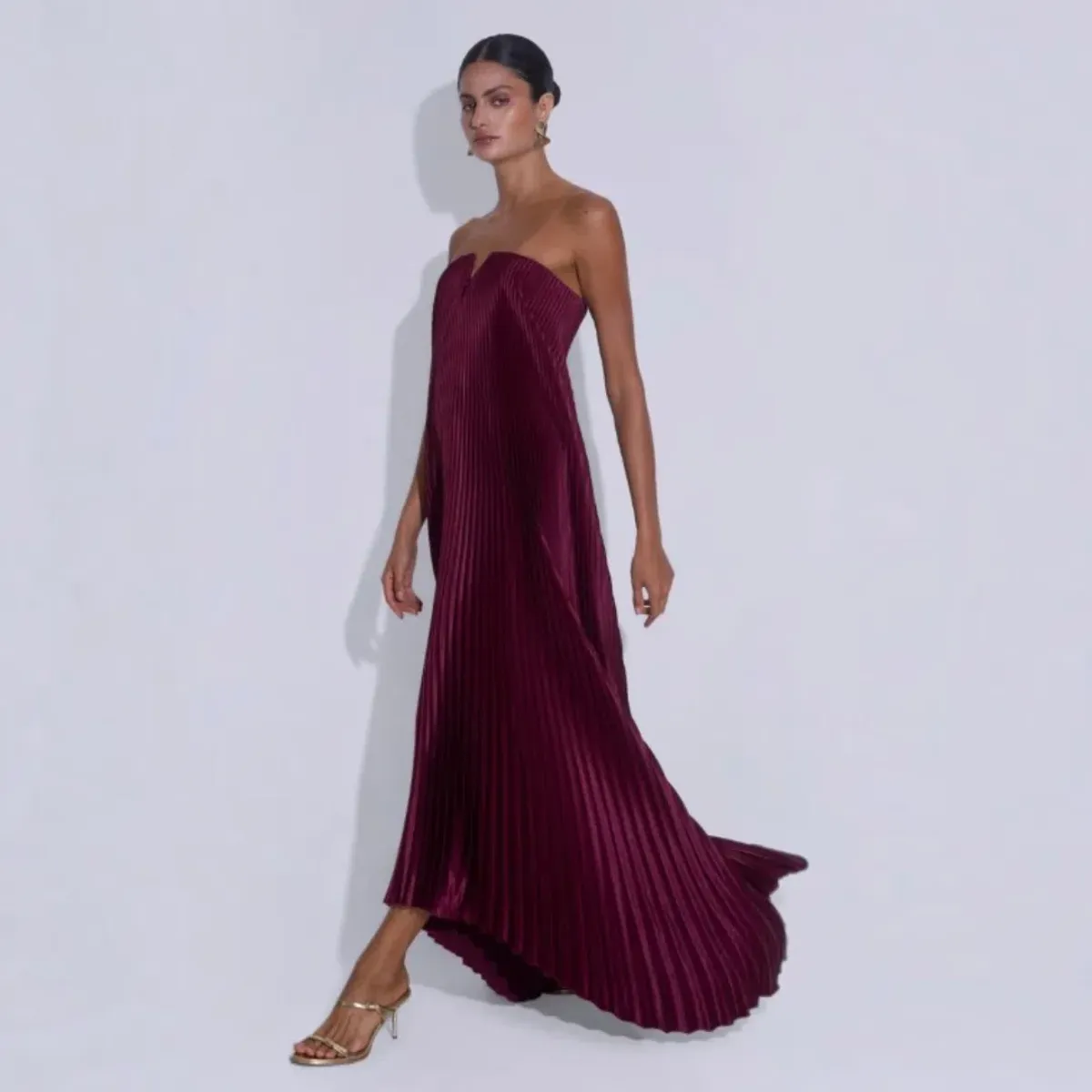 L'idee Black Tie Gown In Wine Size 8 AU - Image 3