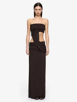 Bec & Bridge Niko Top & Skirt Set Dark Brown Size S (8) for rent on The Volte - image 1