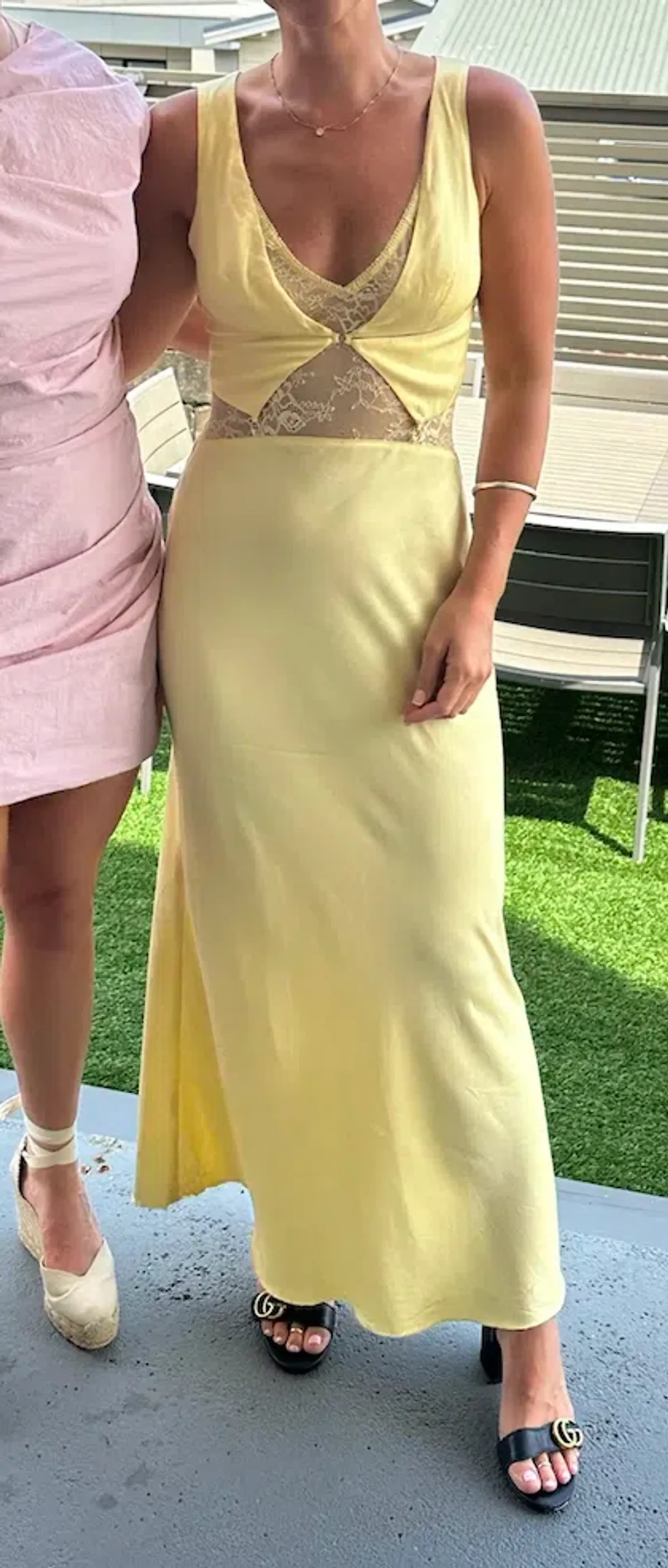 Bec & Bridge Juliette V Neck Maxi Dress - YELLOW - Image 4