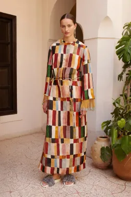 ALEMAIS Marjorelle Tunic Midi Dress Multi Size 8 AU for rent on The Volte - image 4