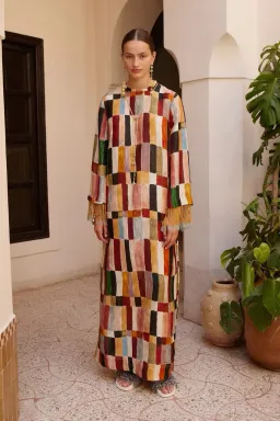 ALEMAIS Marjorelle Tunic Midi Dress Multi Size 8 AU for rent on The Volte - image 1