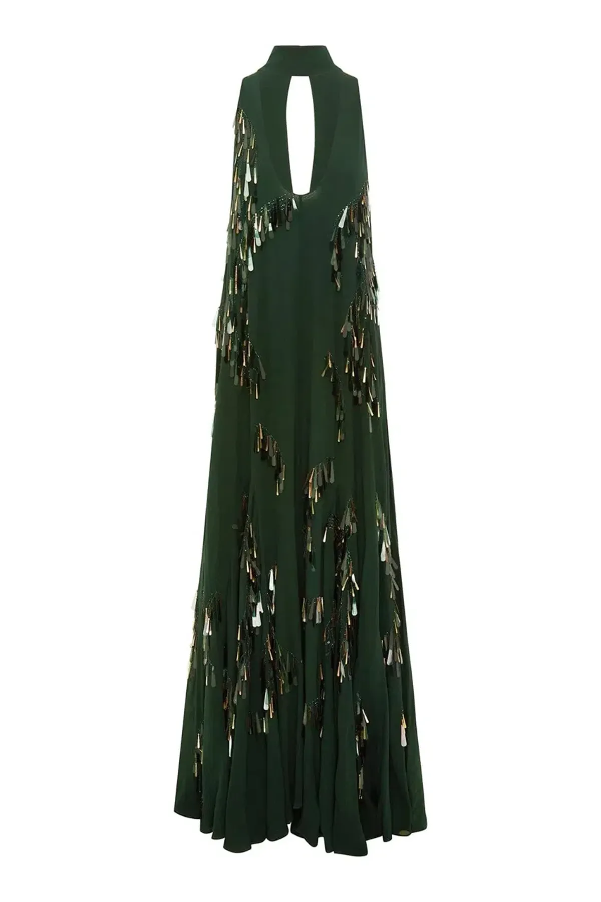 ALEMAIS Ophira Sequin Georgette Gown Dark Green Size 8 AU - Image 5
