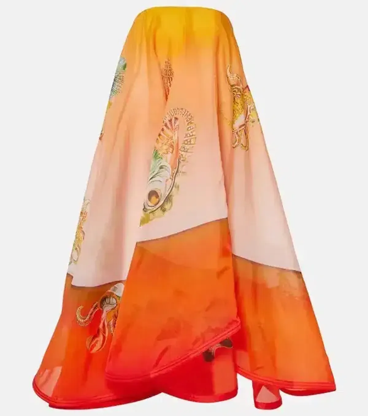 ALEMAIS Neptuna Silk Strapless Gown Orange Size 10 AU - Image 5