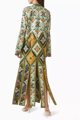 ALEMAIS Cece Spliced Midi Dress Multi Size 8 AU for rent on The Volte - image 8