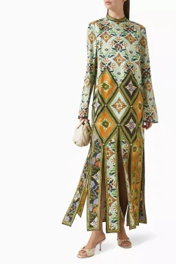 ALEMAIS Cece Spliced Midi Dress Multi Size 8 AU for rent on The Volte - image 7