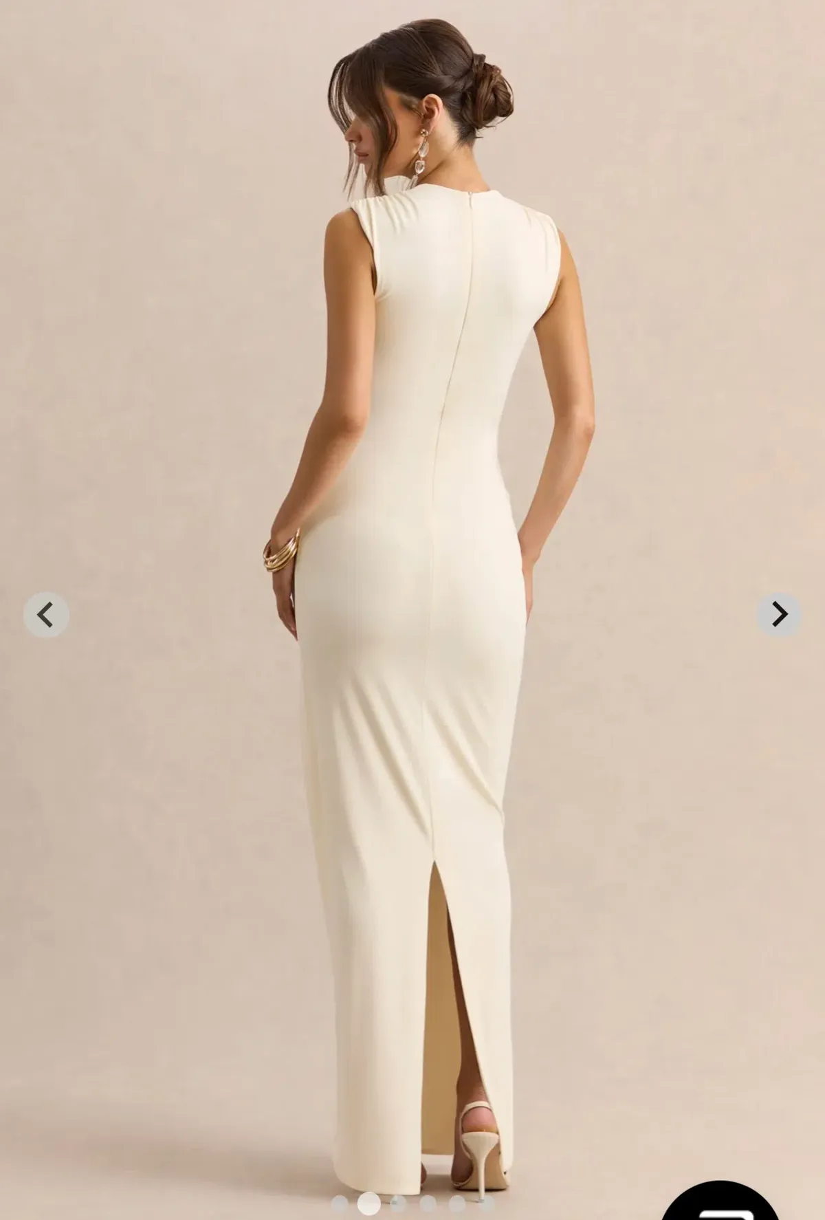 Club L London Blythia dress in cream  - Image 2