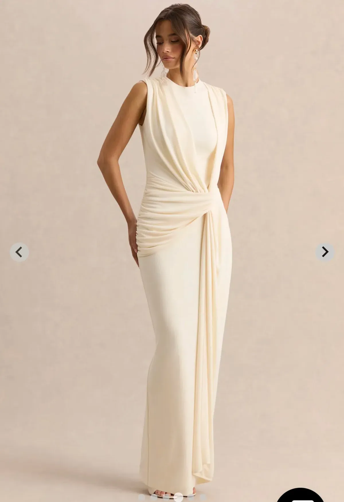 Club L London Blythia dress in cream  - Image 4