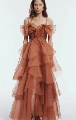 Aje Vionette Gown in Rust Size 6 for rent on The Volte - image 1
