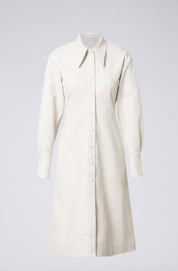 Scanlan Theodore Faux Reptile Shirt Dress Cream Size 8 for rent on The Volte - image 5
