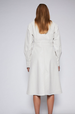 Scanlan Theodore Faux Reptile Shirt Dress Cream Size 8 for rent on The Volte - image 4