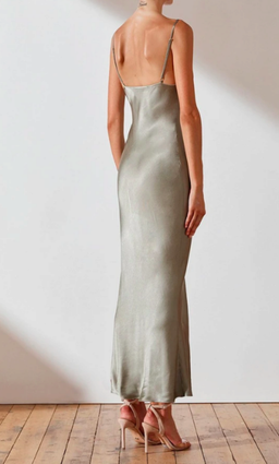 Shona Joy La Lune Bias Slip Dress in Sage for rent on The Volte - image 4