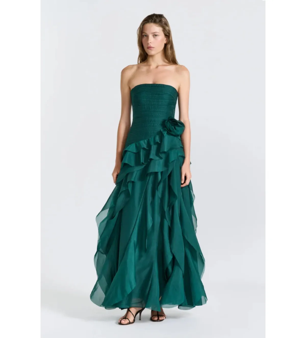 Aje Canyon Gown in Green Petrol Size AU6 - Image 1