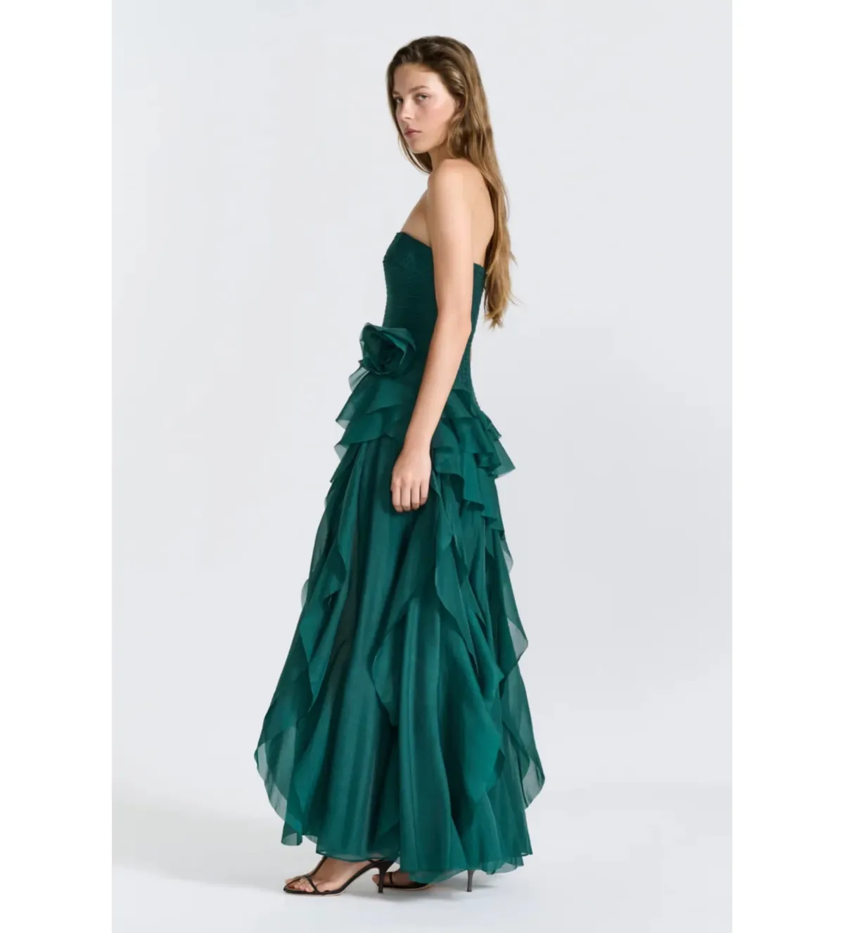 Aje Canyon Gown in Green Petrol Size AU8 - Image 2