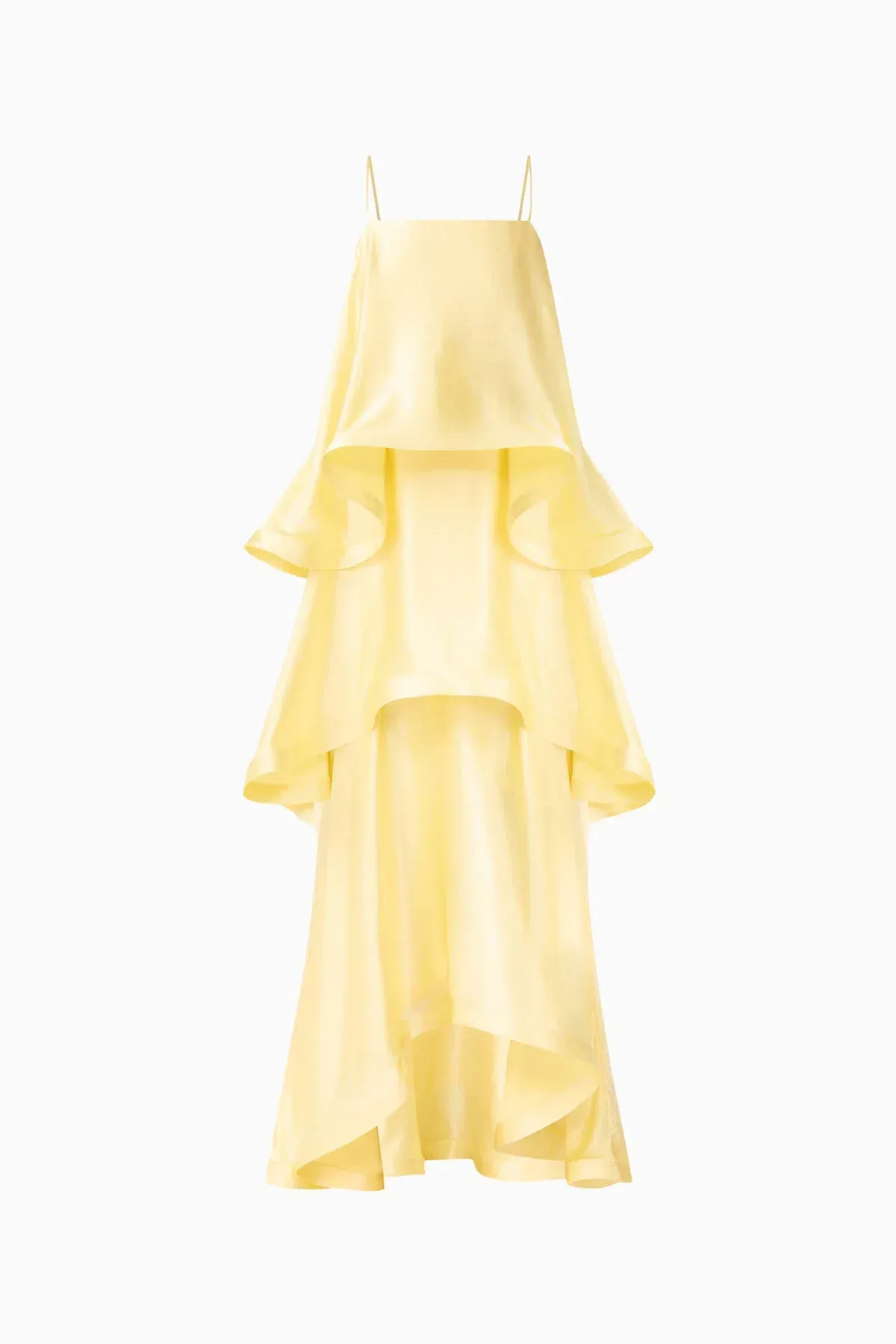 Elliatt Tilly Tiered Maxi Dress in Butter Yellow Size Large - Image 1
