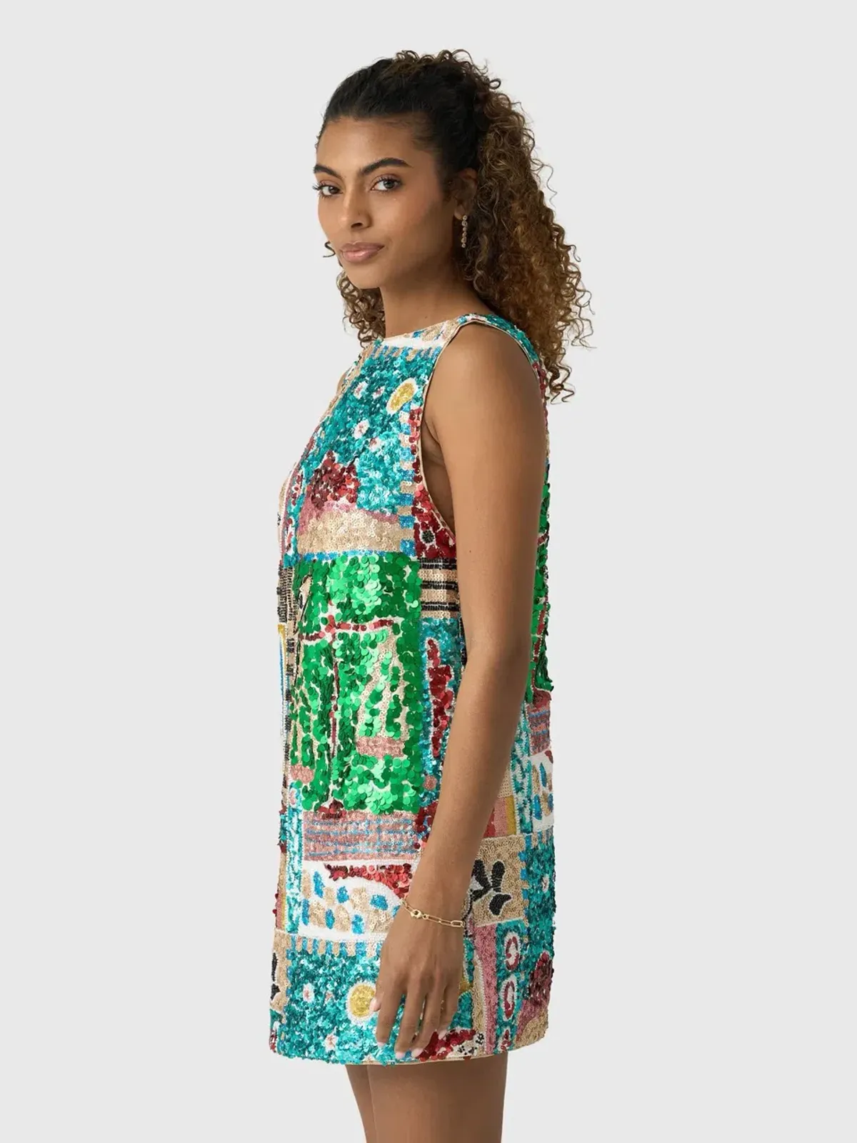 ALEMAIS Jazz Exclusive Embellished Mini Dress Multi Size 8 AU - Image 4
