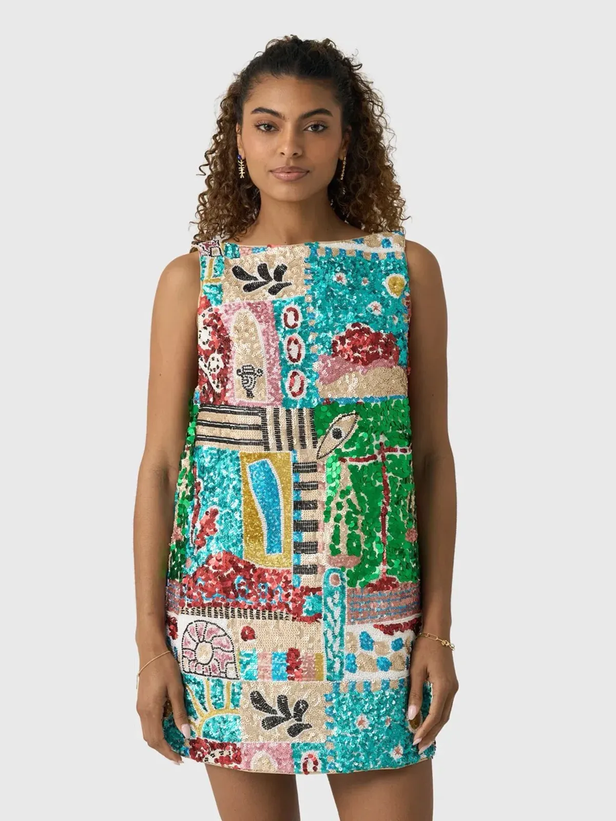 ALEMAIS Jazz Exclusive Embellished Mini Dress Multi Size 8 AU - Image 1
