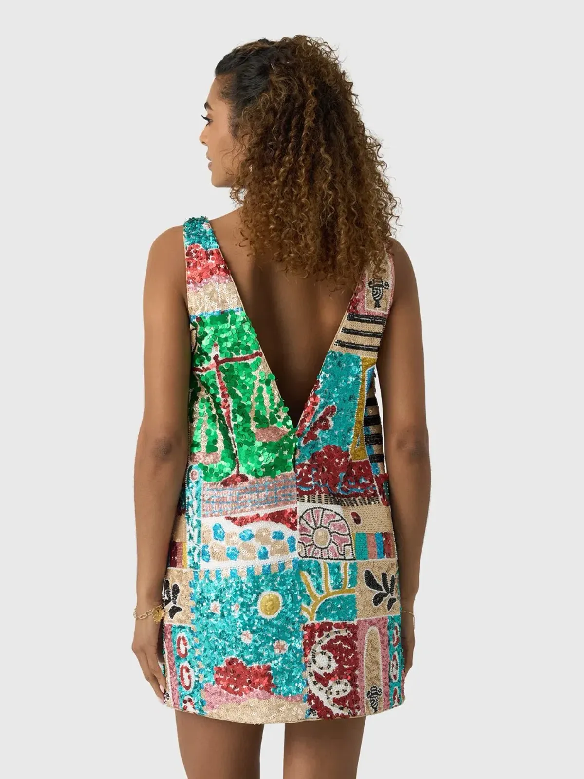 ALEMAIS Jazz Exclusive Embellished Mini Dress Multi Size 8 AU - Image 3