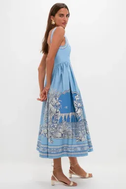 ALEMAIS Villa Romantica Midi Dress Blue Size 8 AU for rent on The Volte - image 4