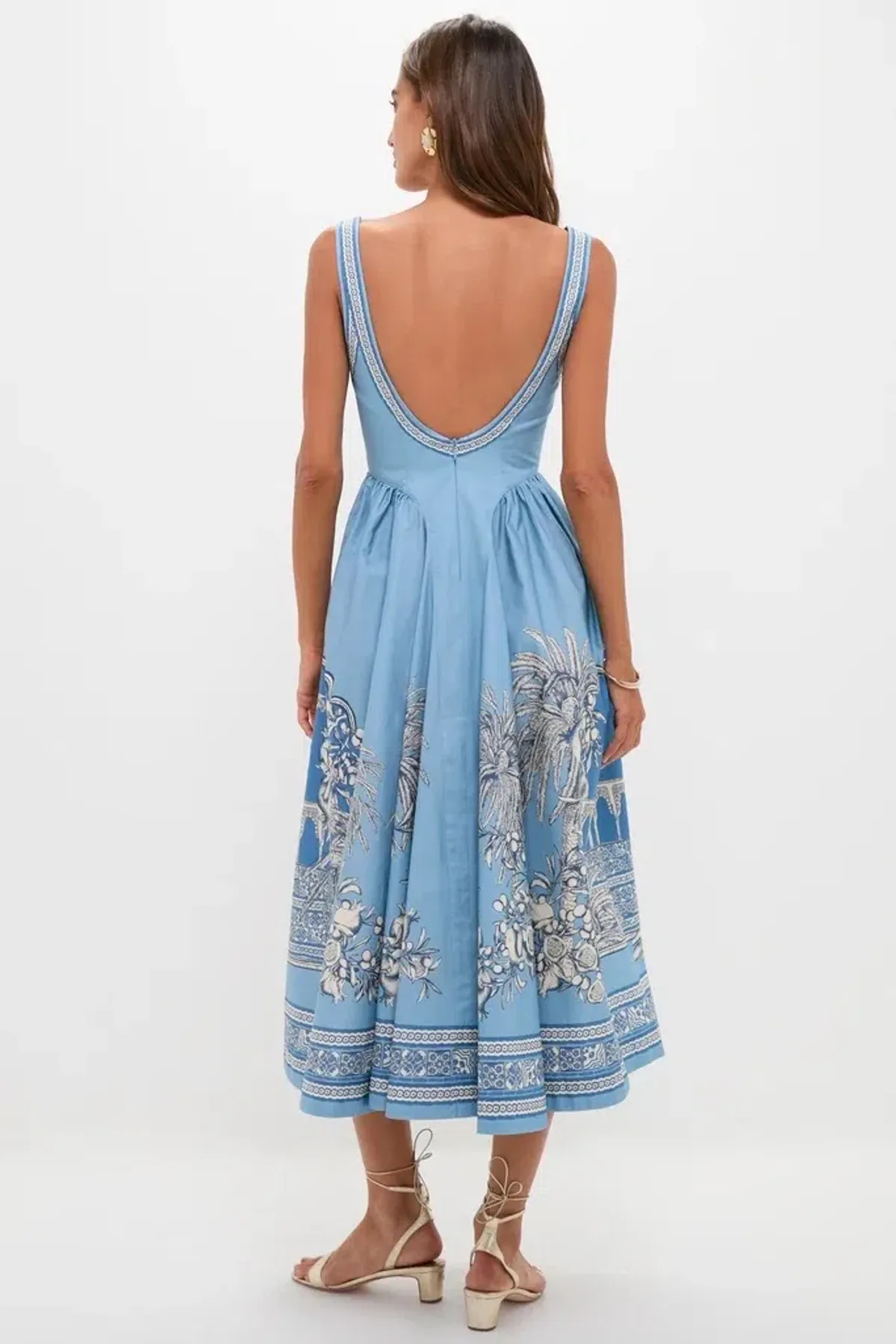 ALEMAIS Villa Romantica Midi Dress Blue Size 8 AU - Image 5