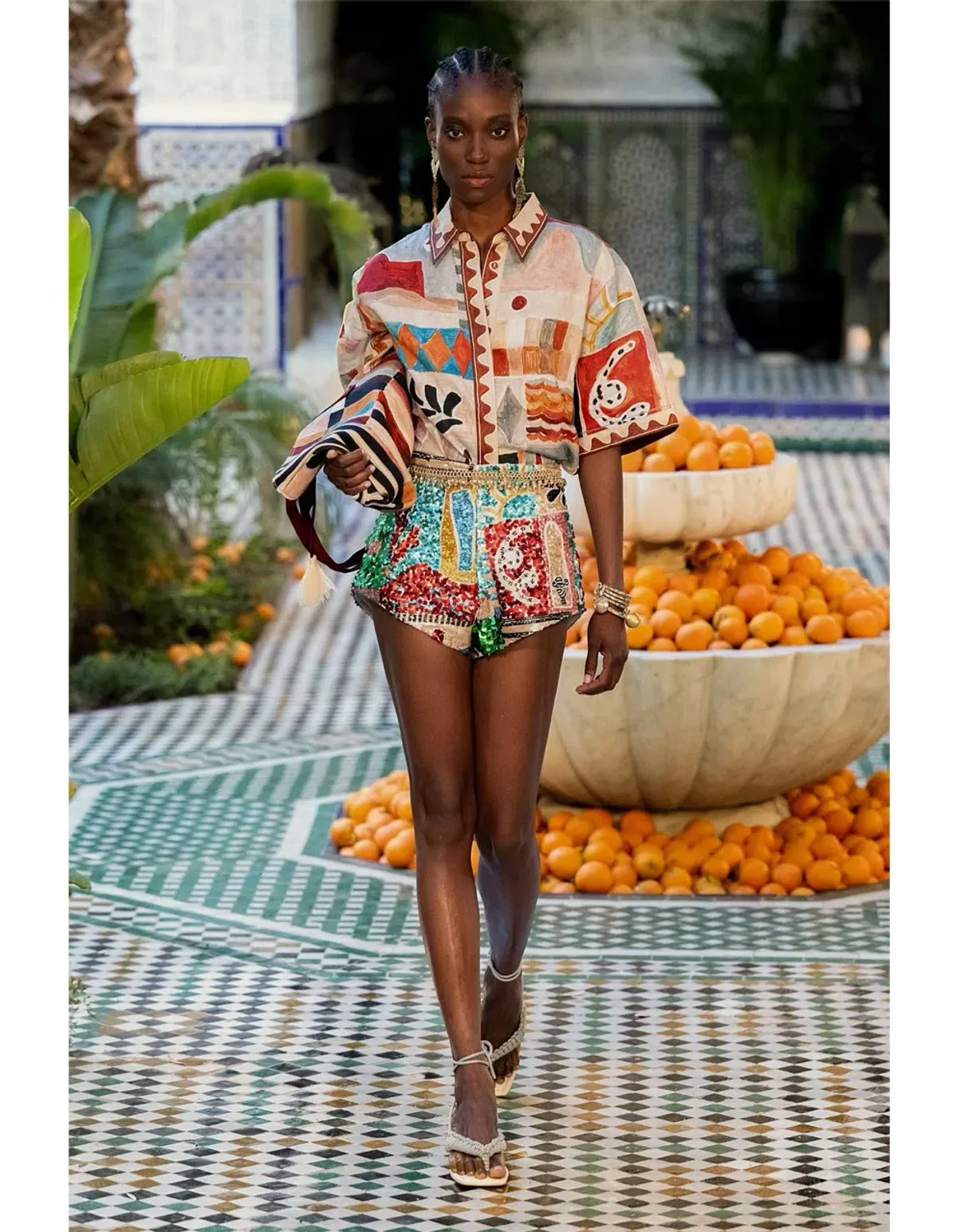 ALEMAIS Michelle Printed Linen Shirt & Short Set Size 10 AU - Image 14
