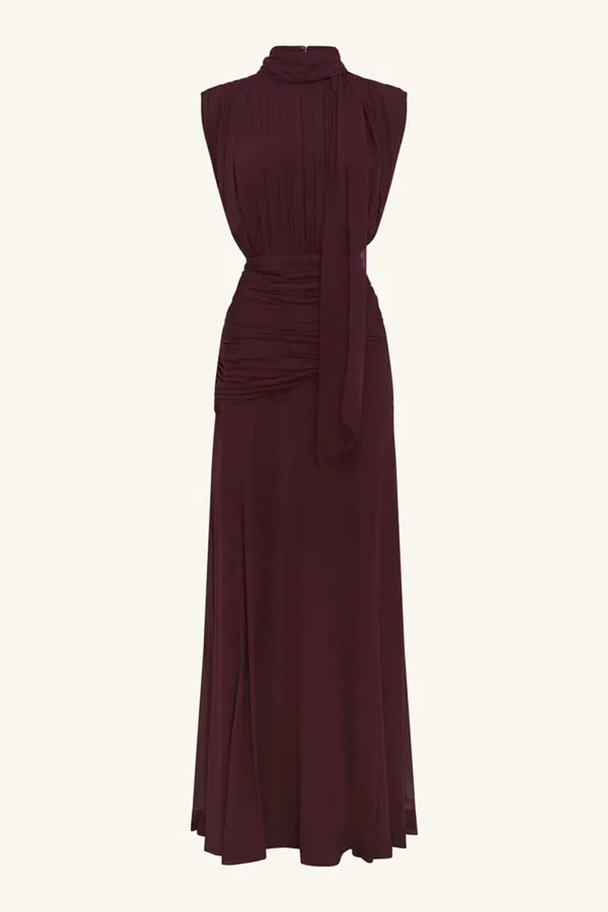 Shona Joy Amina Scarf Dress Size 6 Burgundy - Image 4