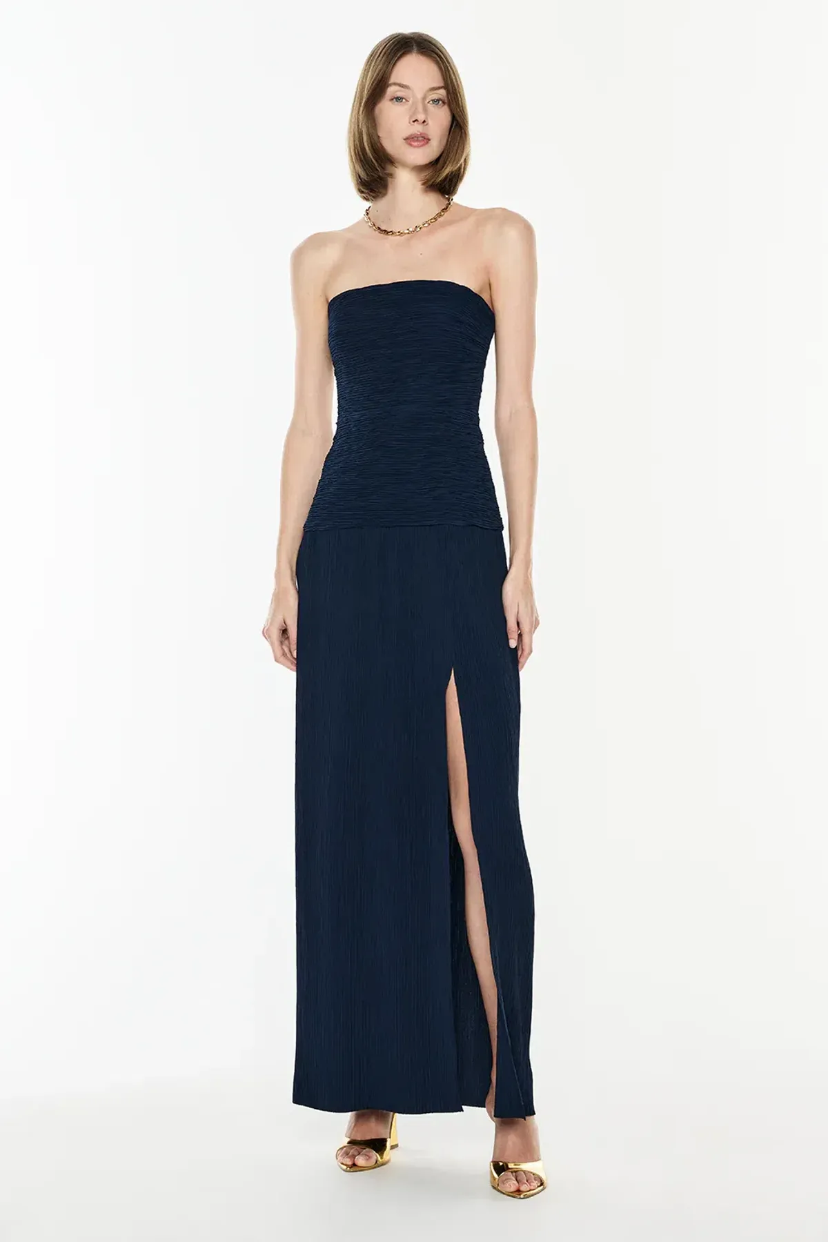 Manning Cartell Double Time Pleat Strapless Dress 6 - Image 1