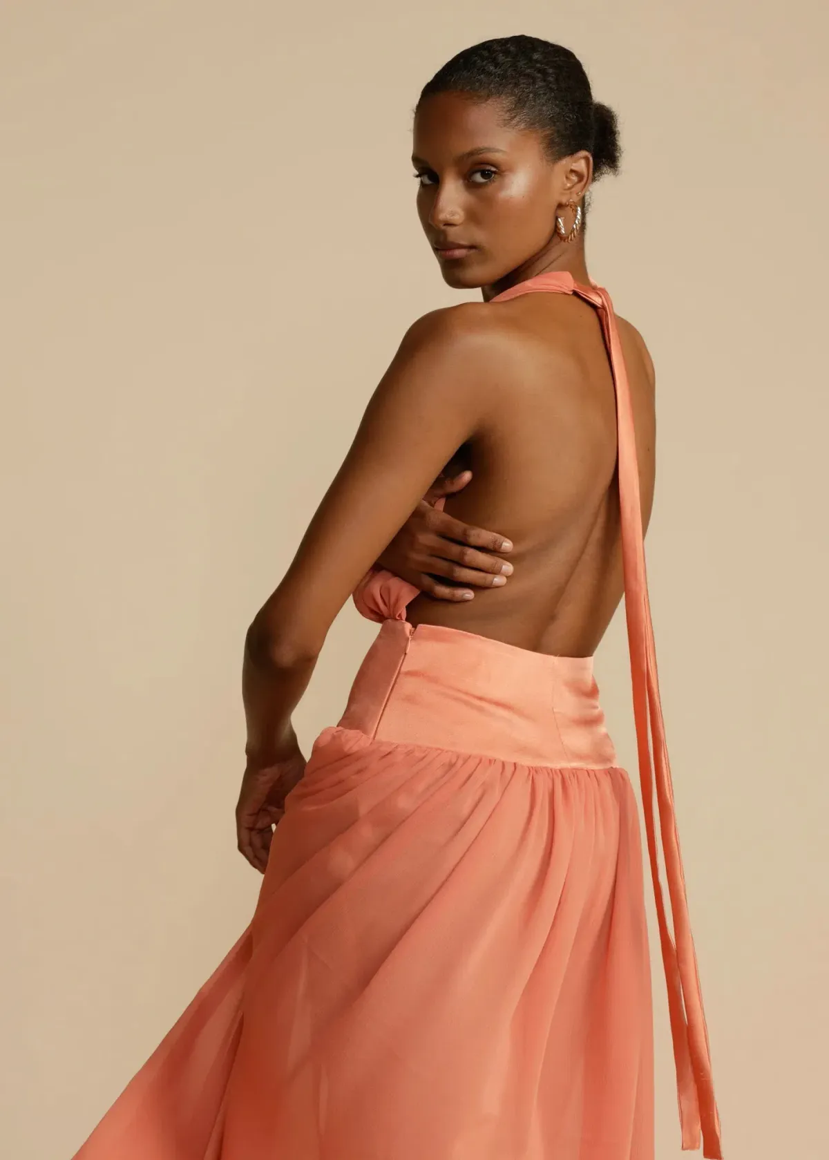Arcina Ori Serena Dress Maxi Coral Size XS - Image 8