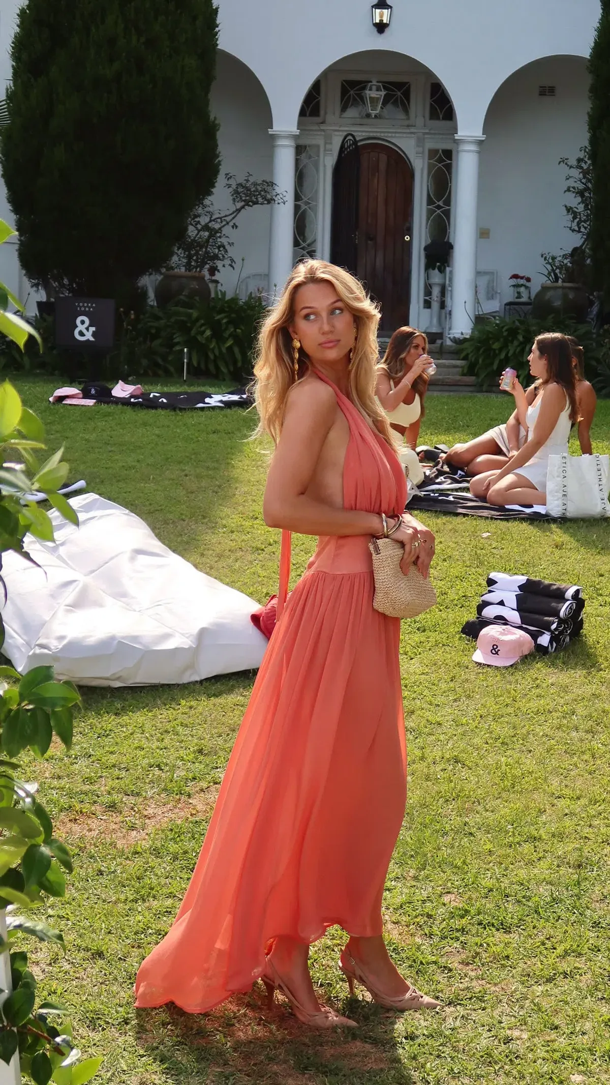 Arcina Ori Serena Dress Maxi Coral Size S - Image 4