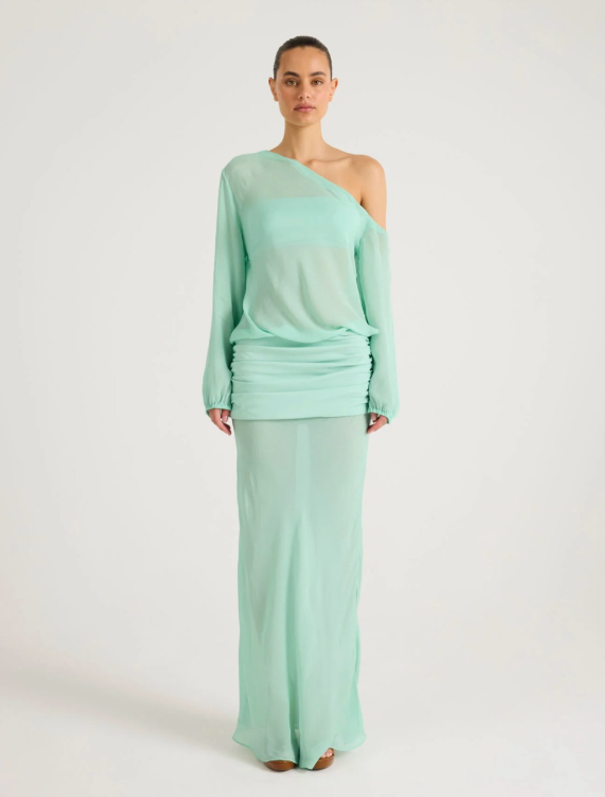 BENNI Jessa Maxi Dress in Seafoam Size 8 - Image 1