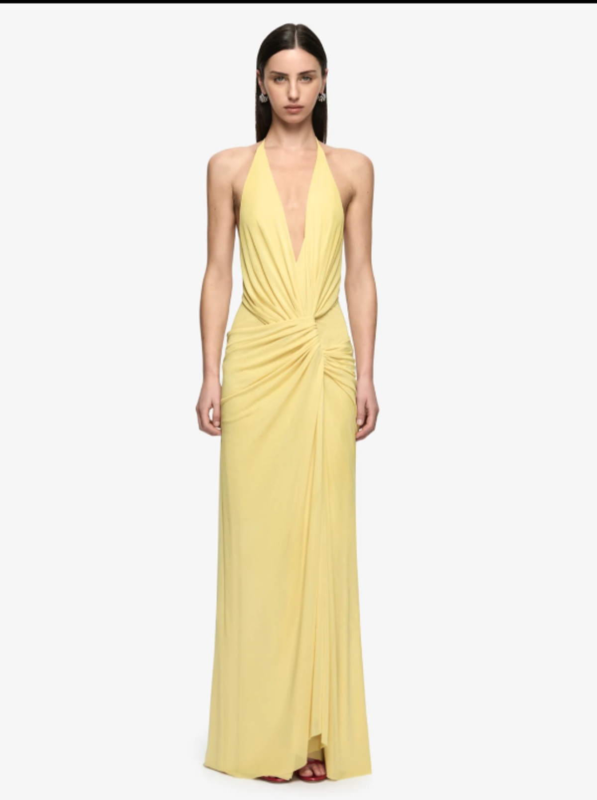 Bec + Bridge Xanthi V Neck Maxi Dress in Citron Yellow Size XS - Image 1