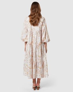 Charlie Holiday Agatha Floral Tiered Cotton Dress Print Size 8 for rent on The Volte - image 3
