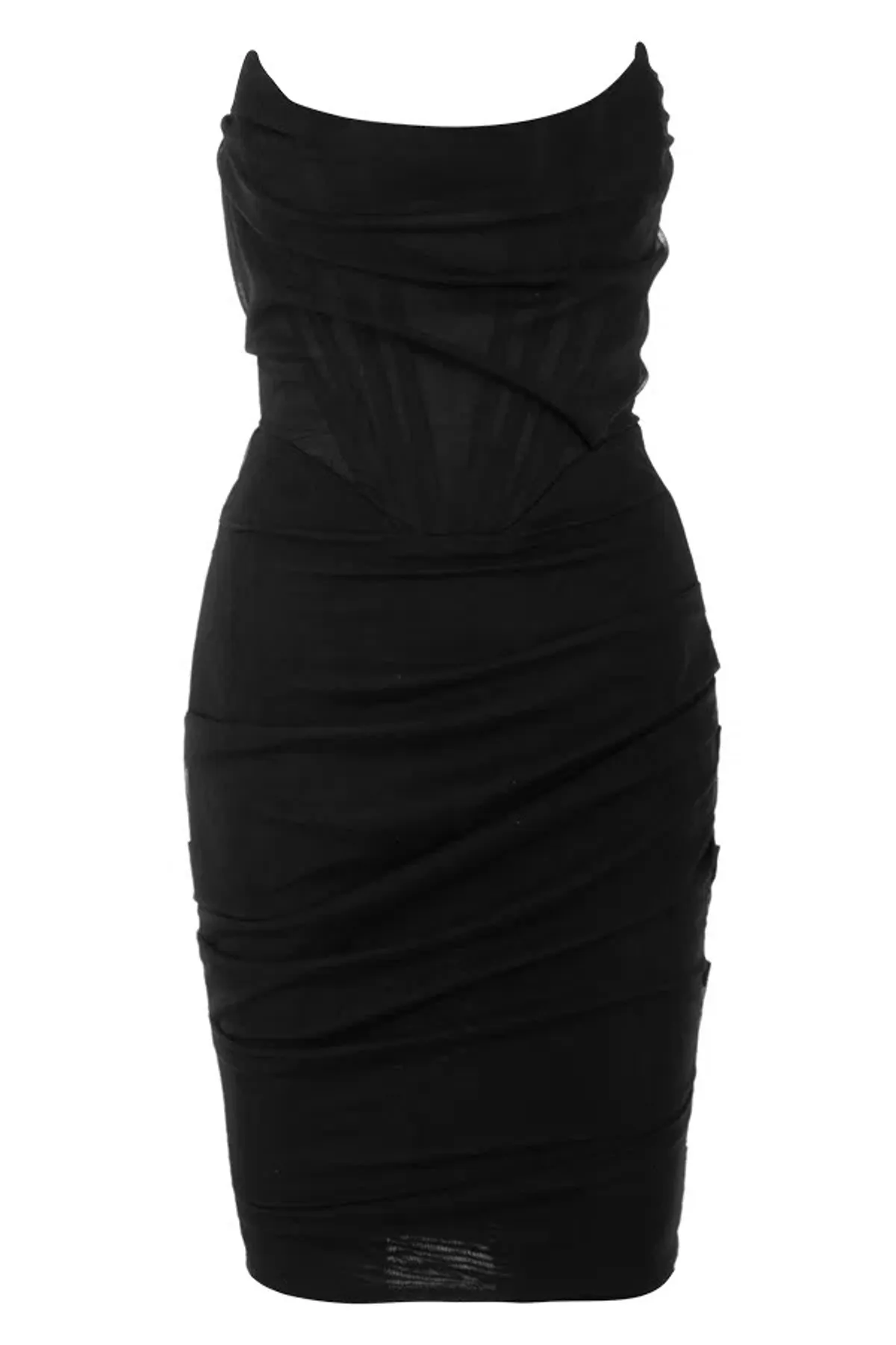 House of CB Leila Mesh Strapless Corset Mini Dress Black Size 8 - Image 4