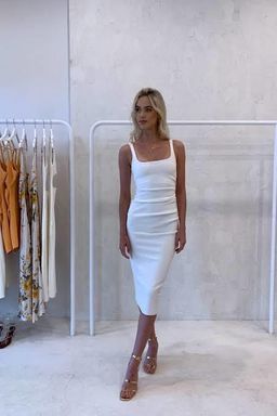 Bec & Bridge Midi Dress White Size 8 for rent on The Volte - image 1