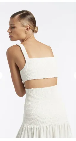 Sir The Label Madelyn Reversible Dress Midi White | AU 8 for rent on The Volte - image 2