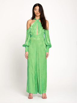 Alice McCall Green Apple Memory Lane Cold-shoulder Jumpsuit Size 4  for rent on The Volte - image 2