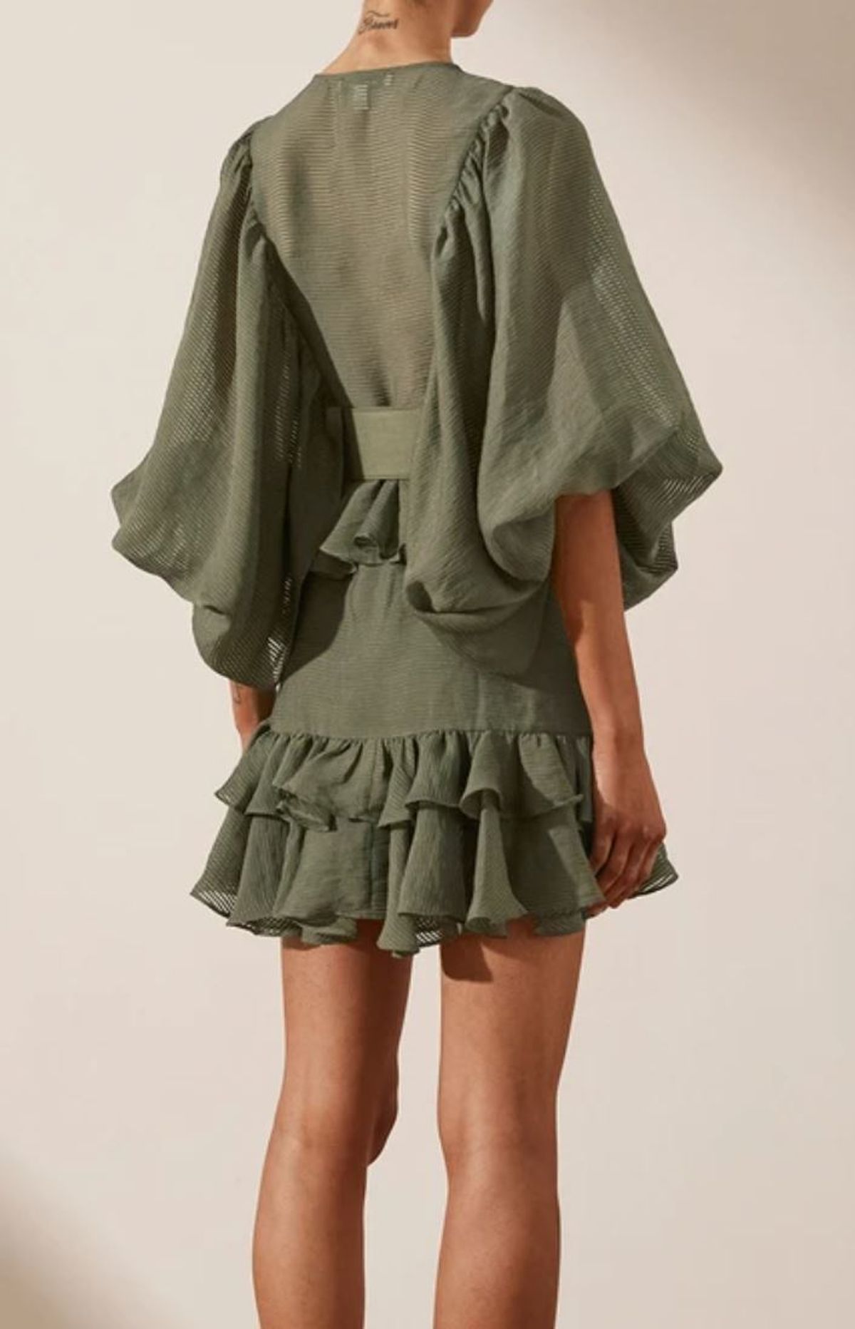CHARLOTTE DRAPED MINI DRESS - SIZE 6 - Image 2