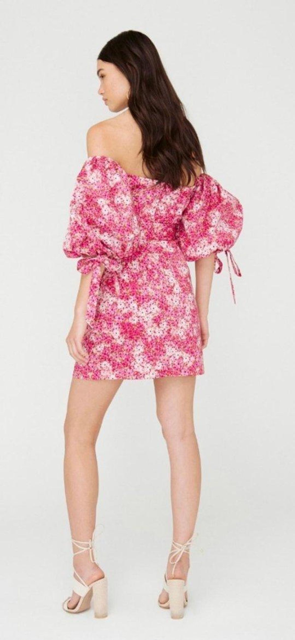 Sheike Ditsy Mini Dress Pink Floral Size 10 - Image 2