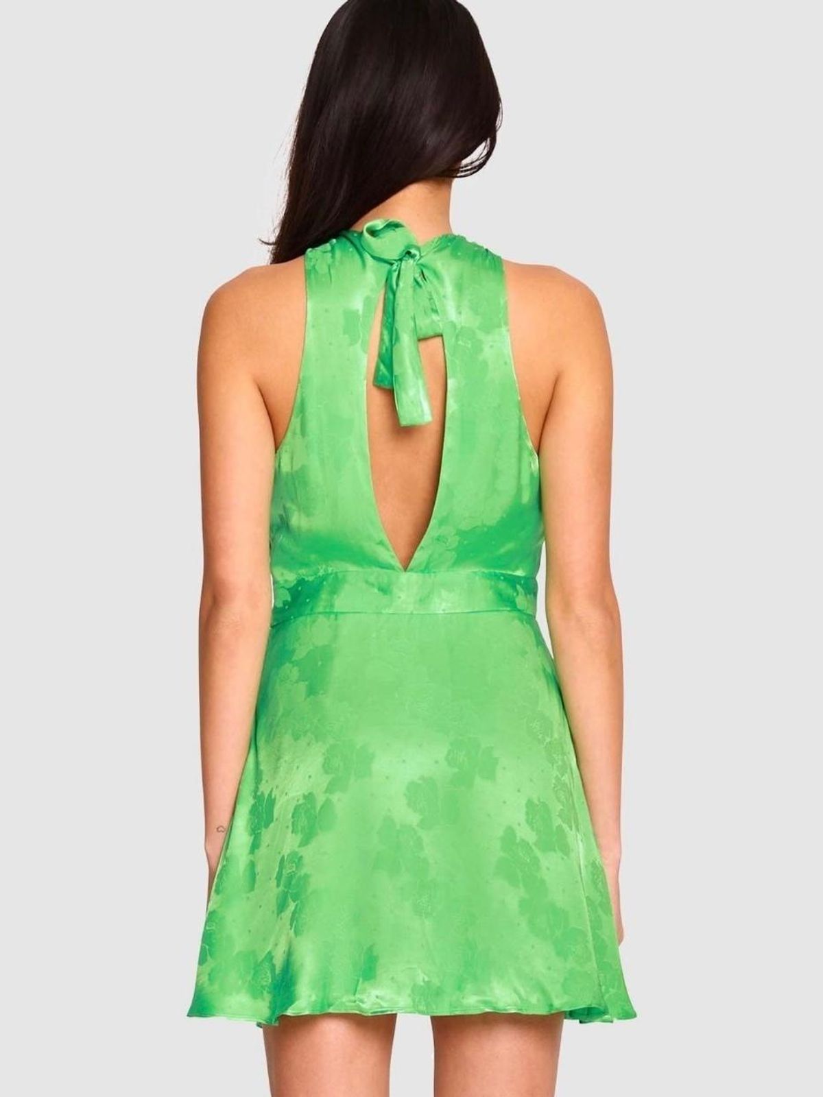 Alice McCall Memory Lane Satin Mini Dress Green Size 12 - Image 2