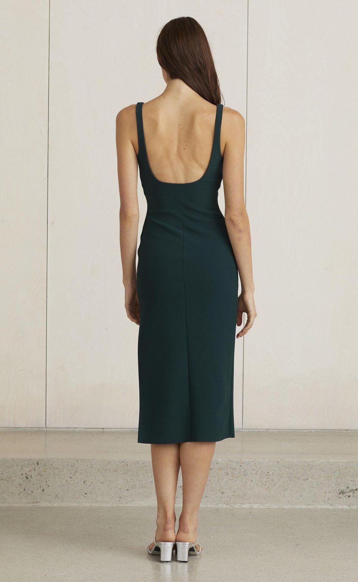 Bec and Bridge Valentine Midi Dress Forest Size 8 - Image 3