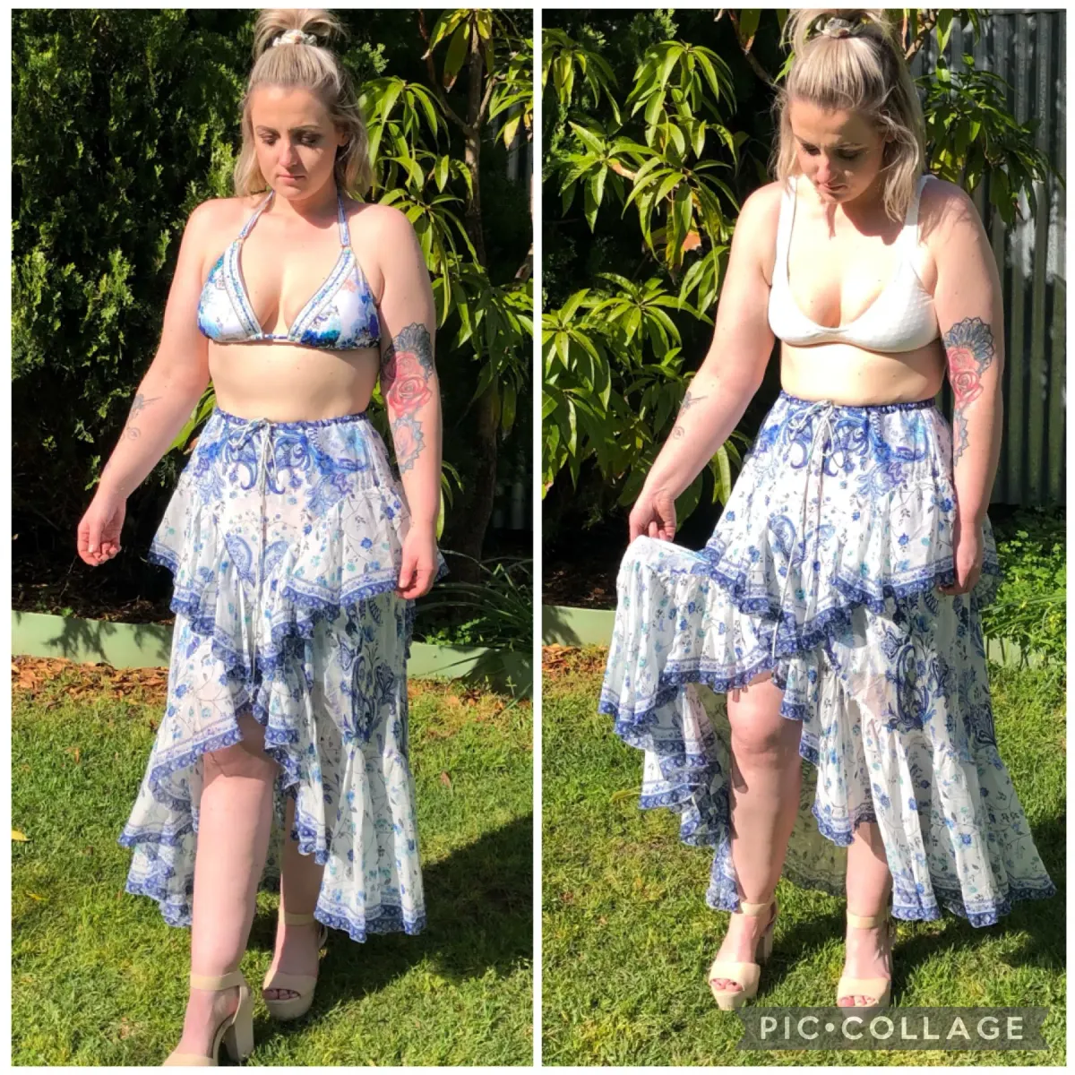 Camilla Talking About a Revolution Top & Skirt Set Print Size 14 - Image 3