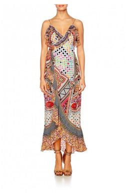 Camilla Girls Club Wrap Frill Midi Dress Multi Size 10 for rent on The Volte - image 1