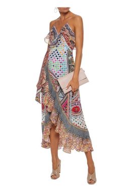 Camilla Girls Club Wrap Frill Midi Dress Multi Size 10 for rent on The Volte - image 5