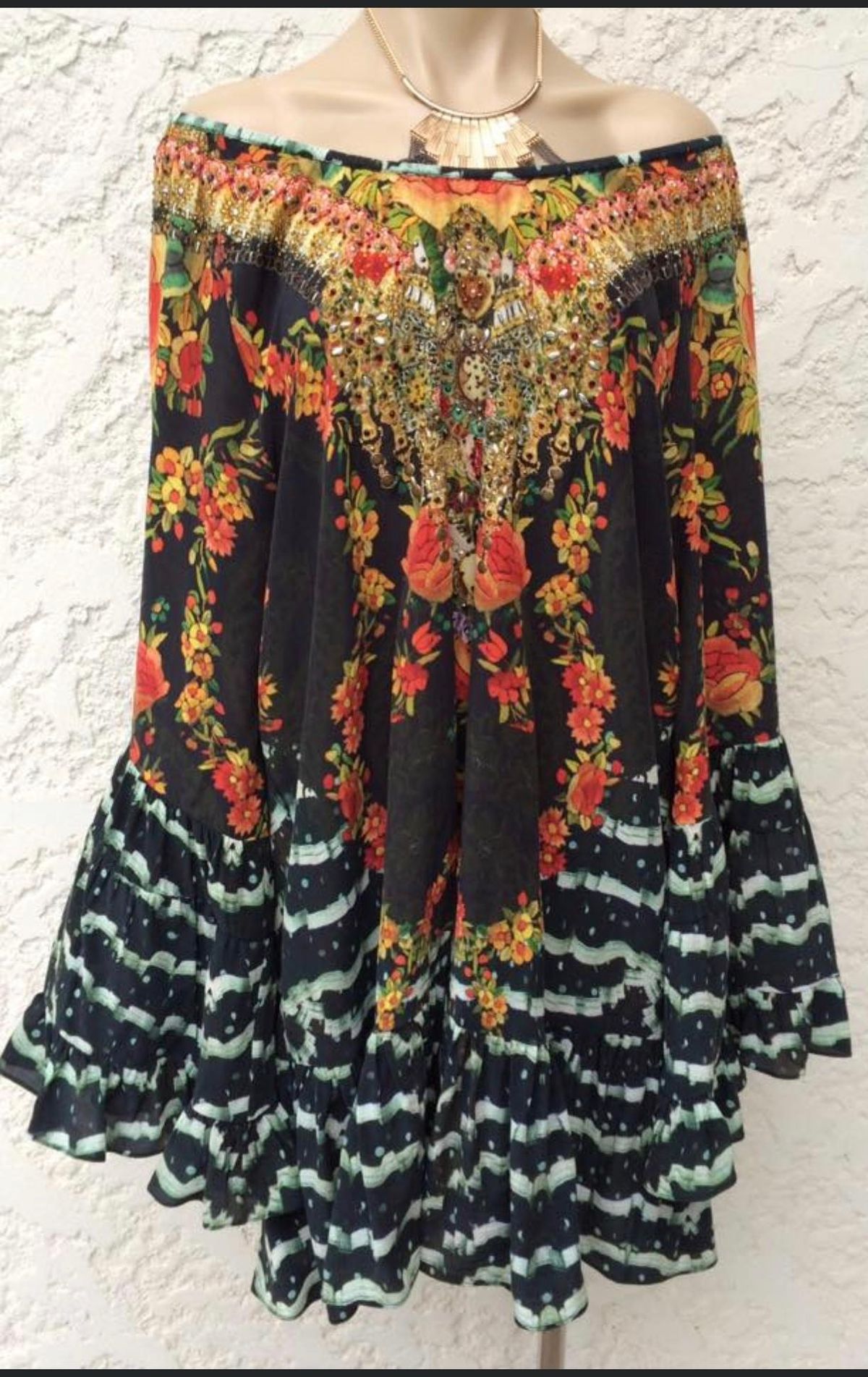 Camilla 'Lift the Veil' A Line frill Dress Size 2 (12) - Image 5
