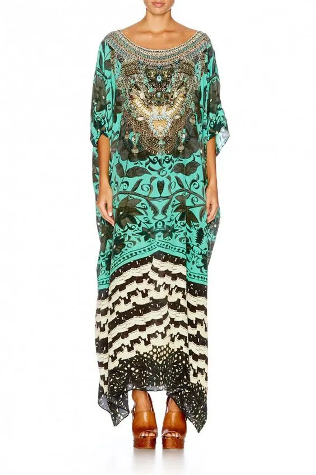 Camilla Sacromonte Round Neck Kaftan Print One Size - Image 2