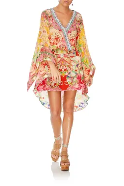 Camilla Kimono Kisses V neck Kimono Mini Dress With Tie Size 14 for rent on The Volte - image 1
