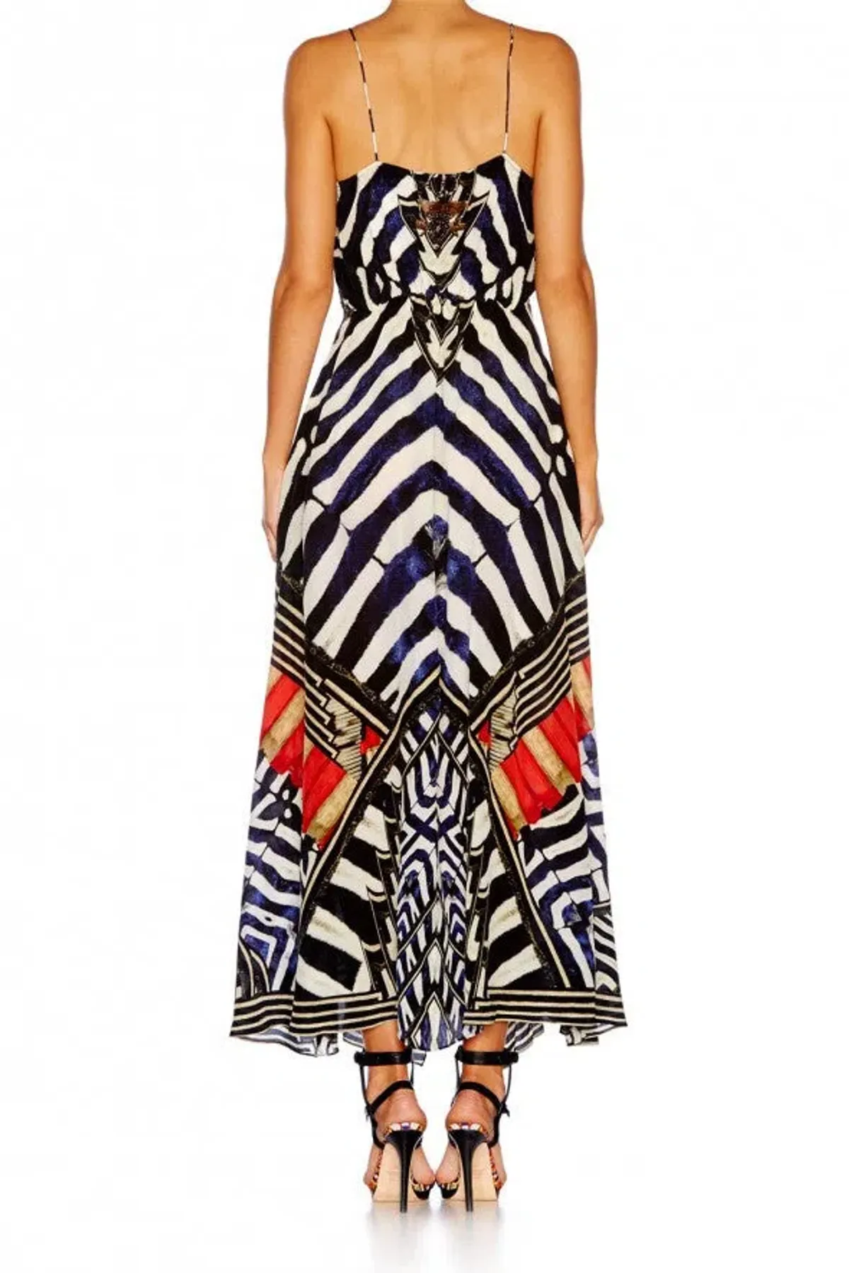 Camilla Louwalan Tales Strappy Wrap Dress Print Size 12 - Image 2