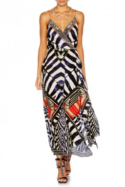 Camilla Louwalan Tales Strappy Wrap Dress Print Size 12 for rent on The Volte - image 1